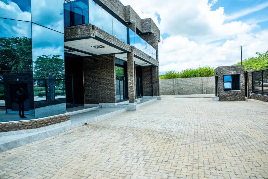 Forecourt at a commercial building
